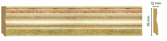 Плинтус напольный Decomaster 153-933 ДМ, 95x12x2400 мм Плинтус напольный Decomaster 153-933 ДМ, 95x12x2400 мм