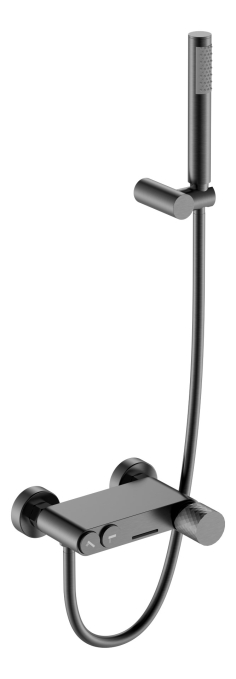 Смеситель для ванны с душем Boheme Stick 123-GM графит