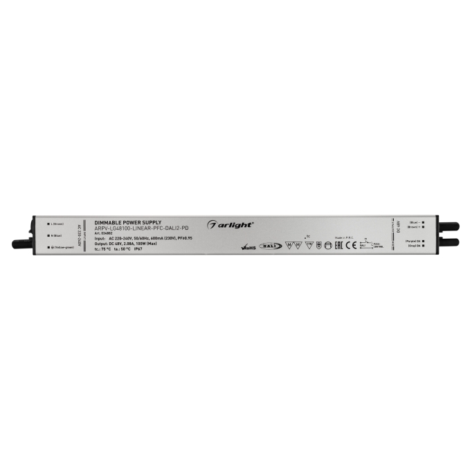 Блок питания ARPV-LG48100-LINEAR-PFC-DALI2-PD (48V, 2.08A, 100W), Arlight, 034882, изображение 2 Блок питания ARPV-LG48100-LINEAR-PFC-DALI2-PD (48V, 2.08A, 100W), Arlight, 034882, изображение 2