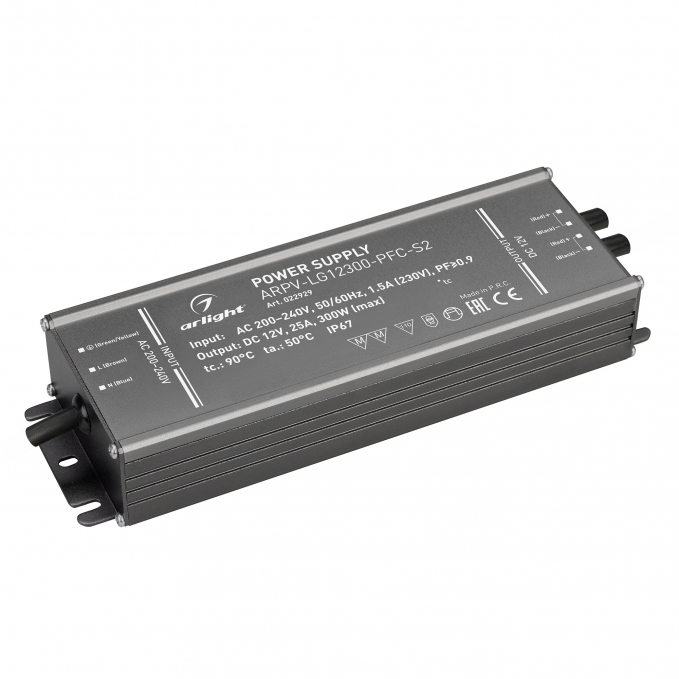 Блок питания ARPV-LG12300-PFC-S2 (12V, 25.0A, 300W), Arlight, 022929, изображение 1 Блок питания ARPV-LG12300-PFC-S2 (12V, 25.0A, 300W), Arlight, 022929, изображение 1