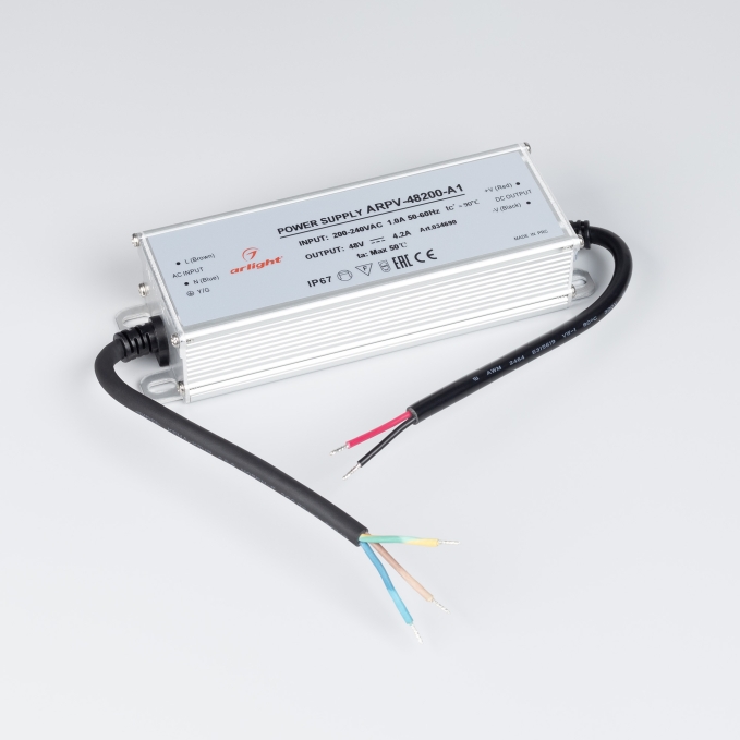 Блок питания ARPV-48200-A1 (48V, 4.2A, 200W), Arlight, 034690, изображение 2 Блок питания ARPV-48200-A1 (48V, 4.2A, 200W), Arlight, 034690, изображение 2
