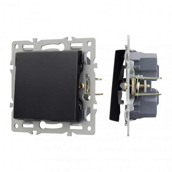 Механизм выключателя одноклавишный перекрёстный SWT-MKX1-PL-BK (250V, 16A), Arlight, 043719, изображение 1 Механизм выключателя одноклавишный перекрёстный SWT-MKX1-PL-BK (250V, 16A), Arlight, 043719, изображение 1