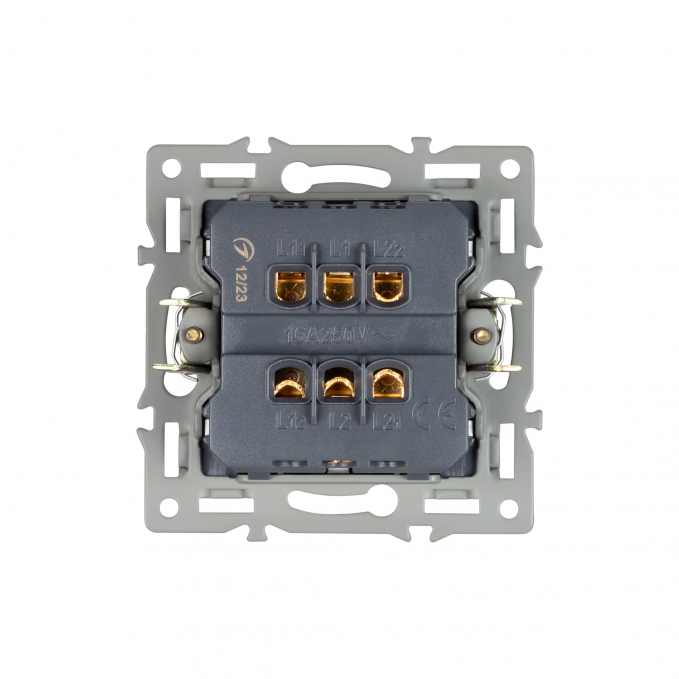 Механизм выключателя одноклавишный перекрёстный SWT-MKX1-PL-BK (250V, 16A), Arlight, 043719, изображение 2 Механизм выключателя одноклавишный перекрёстный SWT-MKX1-PL-BK (250V, 16A), Arlight, 043719, изображение 2