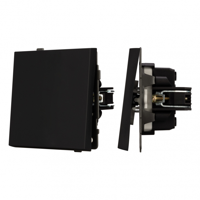 Механизм выключателя одноклавишный проходной SWT-TENDO-MKP1-SFPL-BK (230V, 10A), Arlight, 054579, изображение 1