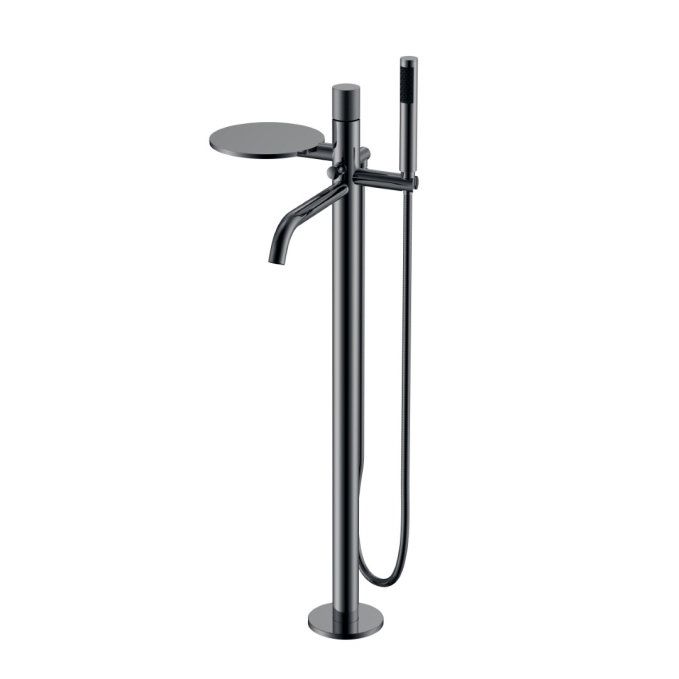 Смеситель напольный Boheme Stick 129-SGM.4 глянцевый графит