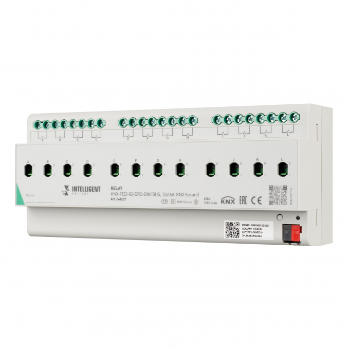 INTELLIGENT ARLIGHT Релейный модуль KNX-7123-82-DRO-DIN (BUS, 12x16A, KNX Secure), Arlight, 041227, изображение 1 INTELLIGENT ARLIGHT Релейный модуль KNX-7123-82-DRO-DIN (BUS, 12x16A, KNX Secure), Arlight, 041227, изображение 1