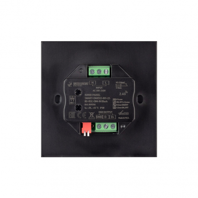 INTELLIGENT ARLIGHT Кнопочная панель SMART-DMX512-801-22-8G-8SC-DIM-IN Black (230V, 2.4G), Arlight, 039316, изображение 2 INTELLIGENT ARLIGHT Кнопочная панель SMART-DMX512-801-22-8G-8SC-DIM-IN Black (230V, 2.4G), Arlight, 039316, изображение 2