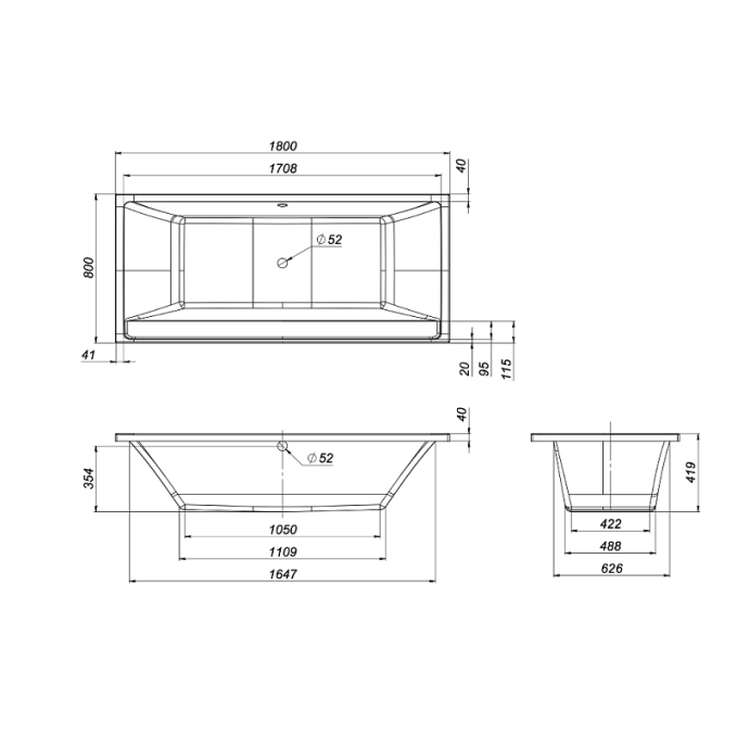 Ванна AM.PM Inspire 2.0 W52A-180-080W-A Ванна AM.PM Inspire 2.0 W52A-180-080W-A