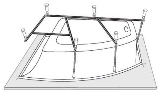 Каркас для ванны Vagnerplast Athena 150x150 VPK150150