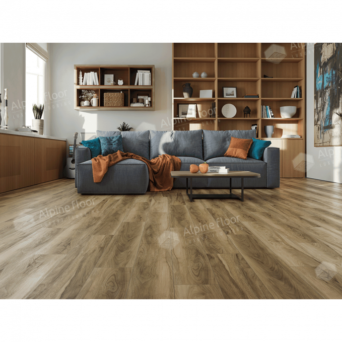 Каменный ламинат SPC Alpine Floor Nut Орех Ногал Классик, ECO 22-3 MC Каменный ламинат SPC Alpine Floor Nut Орех Ногал Классик, ECO 22-3 MC