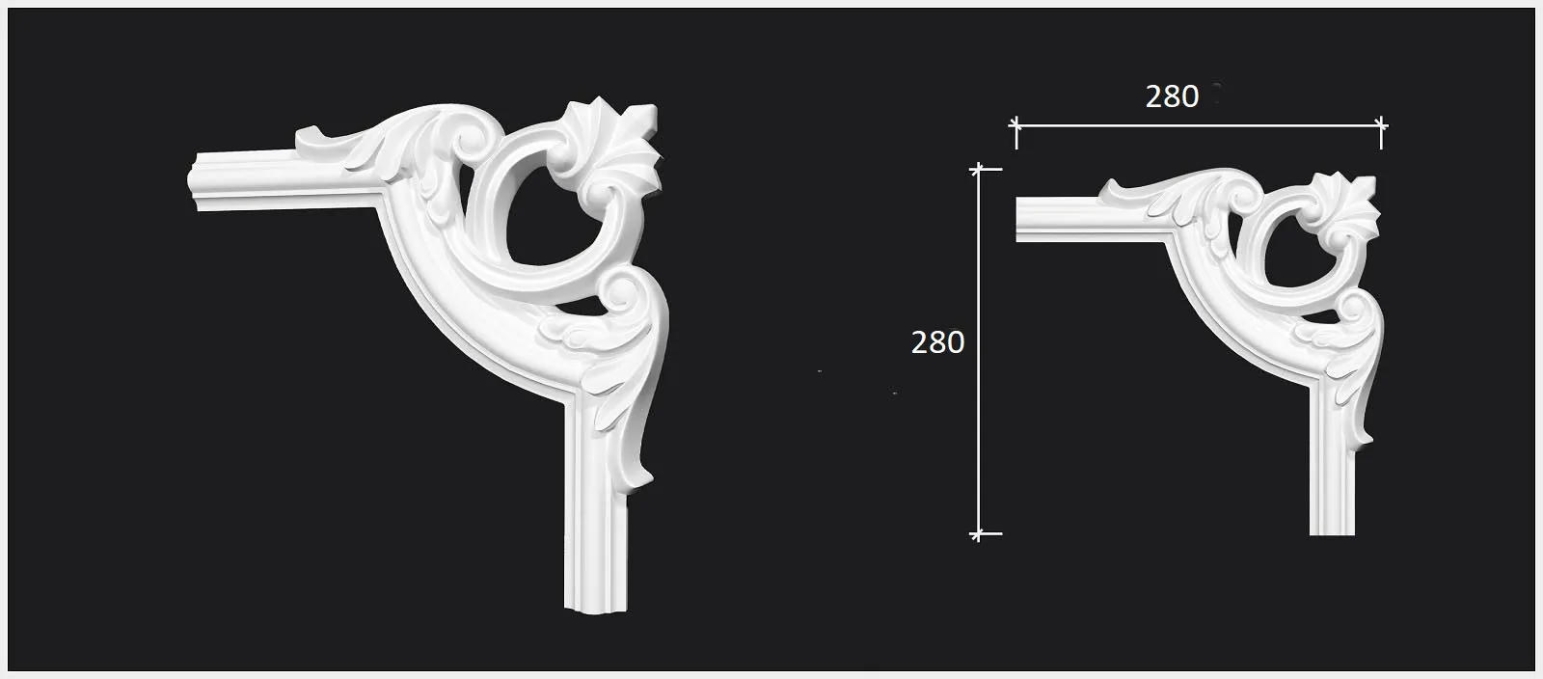 Декоративный элемент Decor-Dizayn C3-DD002, 280x280x19 мм Декоративный элемент Decor-Dizayn C3-DD002, 280x280x19 мм