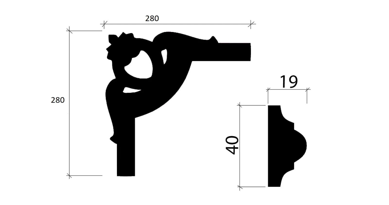 Декоративный элемент Decor-Dizayn C3-DD002, 280x280x19 мм Декоративный элемент Decor-Dizayn C3-DD002, 280x280x19 мм