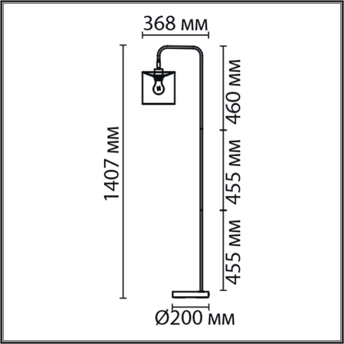 Торшер Е27 60W 220V ELSA MODERNI LN26 461 LUMION 8037/1F, схема товара Торшер Е27 60W 220V ELSA MODERNI LN26 461 LUMION 8037/1F, схема товара