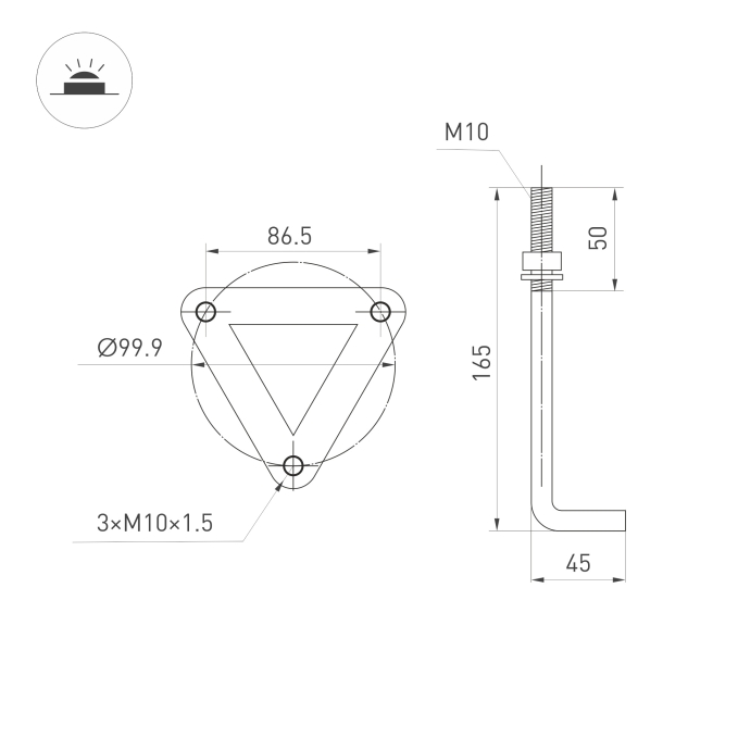 Светильник LGD-GUIDE-BOLL-H1000-20W Warm3500-MIX (GR, 280 deg, 230V), Arlight, 047690, изображение 3 Светильник LGD-GUIDE-BOLL-H1000-20W Warm3500-MIX (GR, 280 deg, 230V), Arlight, 047690, изображение 3