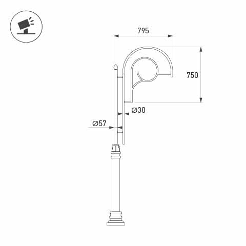 Кронштейн OXOR-SB2-1 BLACK, Arlight, 051633, изображение 2