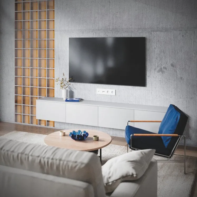 Розетка телевизионная встраиваемая VOLTUM S70 TV+RJ45 кат. 6, (белый глянцевый), Voltum, VLS060701