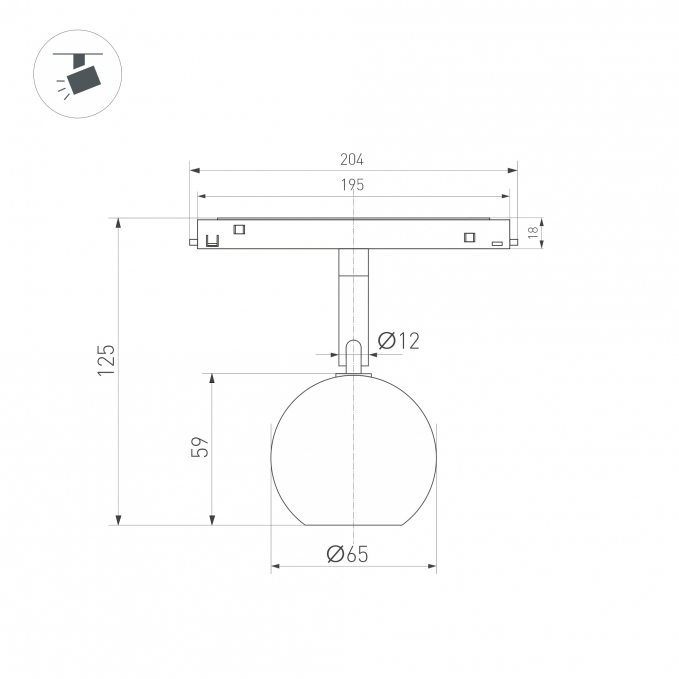 Светильник MAG-ORIENT-ORB-R60-10W Warm3000 (BK, 35 deg, 48V), Arlight, 036808, изображение 4 Светильник MAG-ORIENT-ORB-R60-10W Warm3000 (BK, 35 deg, 48V), Arlight, 036808, изображение 4