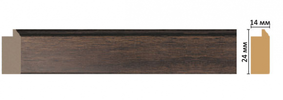 Багет Decomaster FM2-1, 24x14x2850 мм Багет Decomaster FM2-1, 24x14x2850 мм
