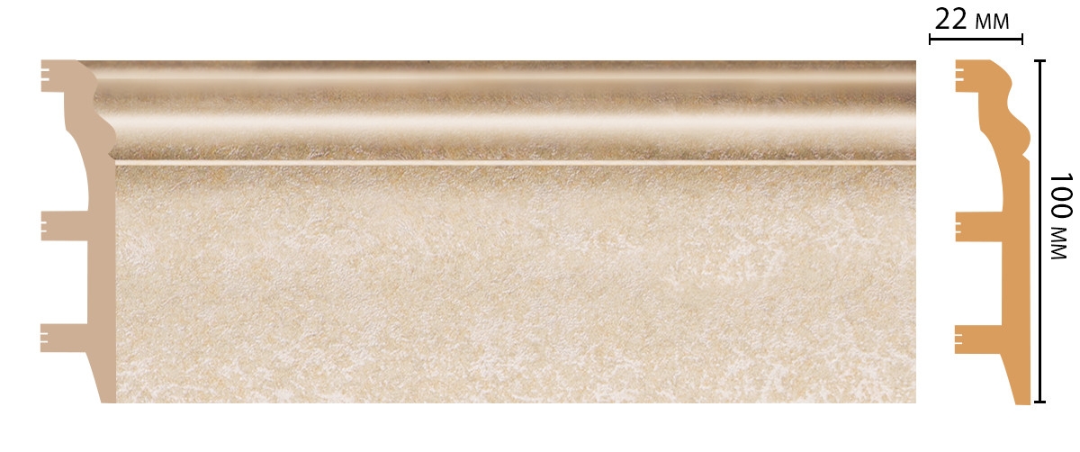 Плинтус напольный Decomaster D232-18DДМ, 100x22x2400 мм Плинтус напольный Decomaster D232-18DДМ, 100x22x2400 мм