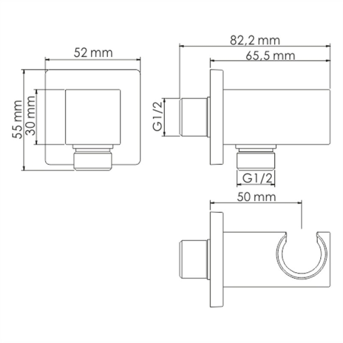 Подключение шланга WasserKRAFT A125 Подключение шланга WasserKRAFT A125
