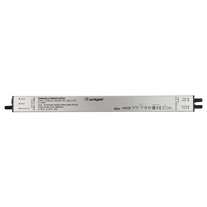 Блок питания ARPV-LG48160-LINEAR-PFC-DALI2-PD (48V, 3.34A, 160W), Arlight, 034883, изображение 2 Блок питания ARPV-LG48160-LINEAR-PFC-DALI2-PD (48V, 3.34A, 160W), Arlight, 034883, изображение 2
