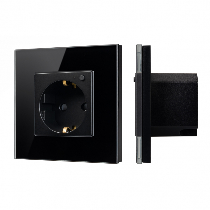 Розетка электрическая с Zigbee управлением SCT-OMALI-EUZB1-PL-BK (240V, 16A, Zigbee), Arlight, 050216, изображение 1 Розетка электрическая с Zigbee управлением SCT-OMALI-EUZB1-PL-BK (240V, 16A, Zigbee), Arlight, 050216, изображение 1