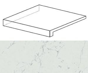 Ступень Atlas Concorde Marvel Stone Carrara Pure Scalino Ang. Sx 33x33, ATEC Ступень Atlas Concorde Marvel Stone Carrara Pure Scalino Ang. Sx 33x33, ATEC