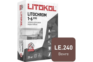 Затирка цементная Litokol Litochrom 1-6 Evo LE.240 Венге, 25 кг Затирка цементная Litokol Litochrom 1-6 Evo LE.240 Венге, 25 кг