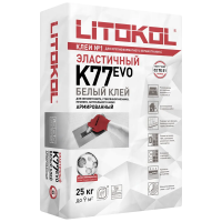 Клей для плитки и керамогранита Litokol Superflex K77 Белый, 25 кг Клей для плитки и керамогранита Litokol Superflex K77 Белый, 25 кг
