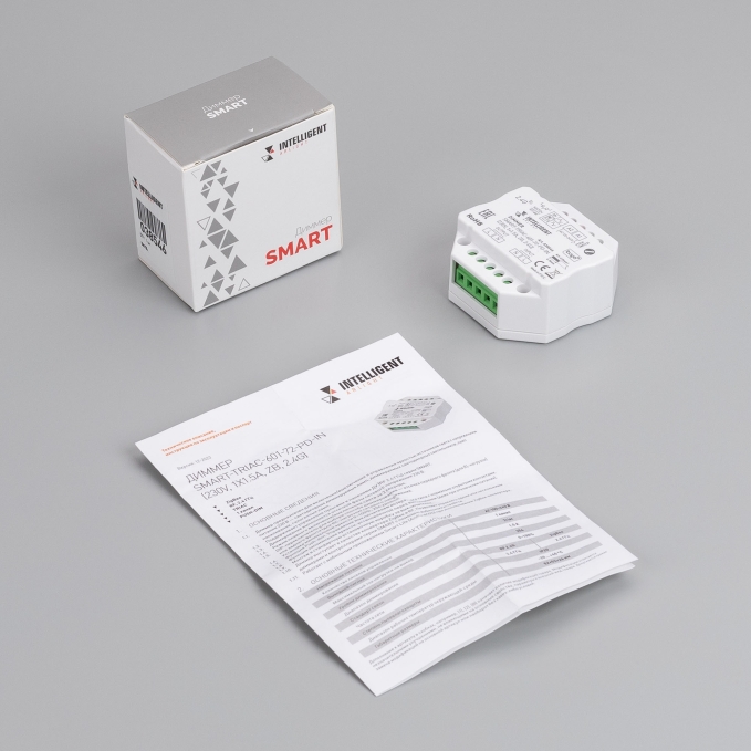 INTELLIGENT ARLIGHT Диммер SMART-TRIAC-601-72-PD-IN (230V, 1x1.5A, ZB, 2.4G), Arlight, 038546, изображение 4 INTELLIGENT ARLIGHT Диммер SMART-TRIAC-601-72-PD-IN (230V, 1x1.5A, ZB, 2.4G), Arlight, 038546, изображение 4