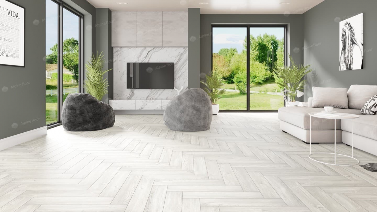 Кварцвиниловая плитка Alpine Floor Parquet LVT Дуб Арктик, ECO-16-4 Кварцвиниловая плитка Alpine Floor Parquet LVT Дуб Арктик, ECO-16-4