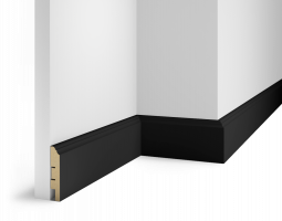 Плинтус Cosca Decor VP07 Черный 80x16x2400 мм, МДФ Плинтус Cosca Decor VP07 Черный 80x16x2400 мм, МДФ