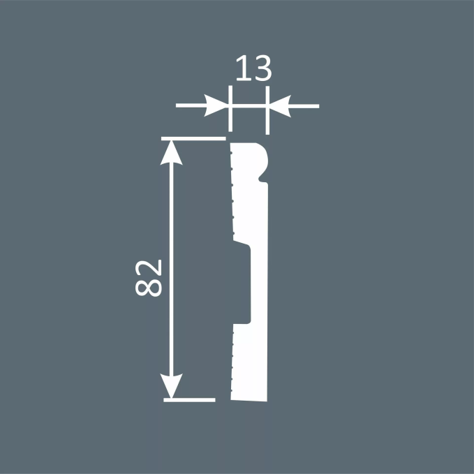 Плинтус Cosca Decor PX032, 82х13x2000 мм, Экополимер Плинтус Cosca Decor PX032, 82х13x2000 мм, Экополимер