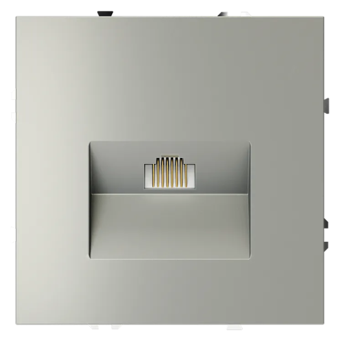 Розетка компьютерная встраиваемая VOLTUM S70 RJ45 кат.6, (сталь), Voltum, VLS060105