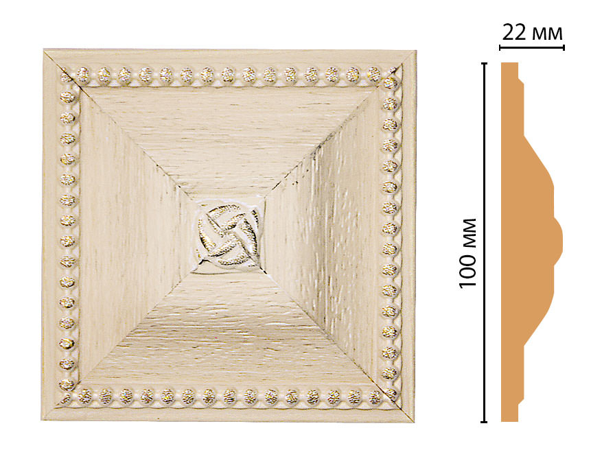 Вставка цветная Decomaster D209-13, 100x100x22 мм Вставка цветная Decomaster D209-13, 100x100x22 мм
