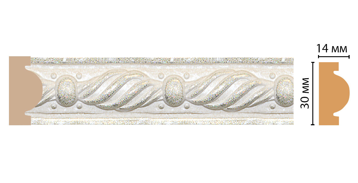 Молдинг Decomaster 157-20 ДМ, 30x13x2400 мм