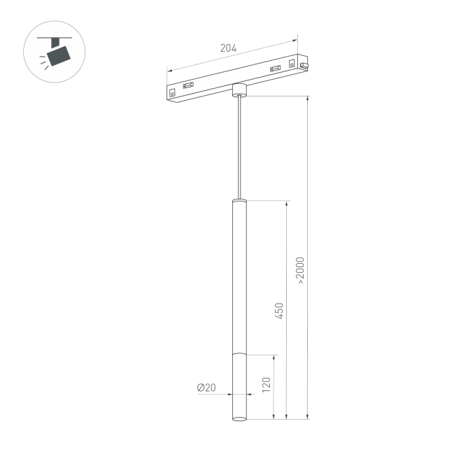 Светильник MAG-ORIENT-STICK-HANG-R20-3W Day4000 (BK, 180 deg, 48V), Arlight, 036541(1), изображение 6 Светильник MAG-ORIENT-STICK-HANG-R20-3W Day4000 (BK, 180 deg, 48V), Arlight, 036541(1), изображение 6