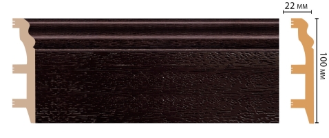 Плинтус напольный Decomaster D232-433 ШК/14, 100x22x2400 мм