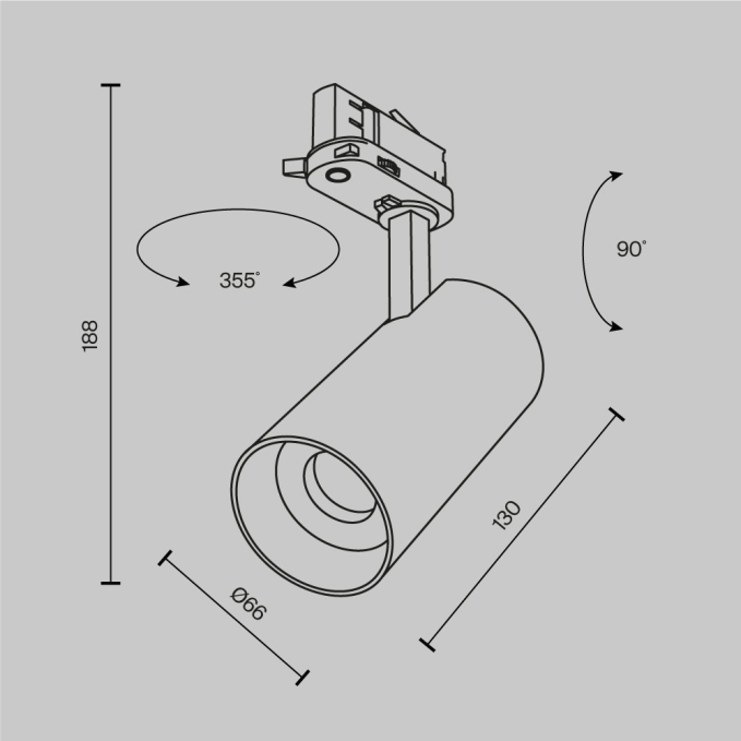 Трековый светильник Фокус / Focus Led Trinity 2700-5000K 12Вт 36°, TR197-3-12WCCT-M-B, изображение 10 Трековый светильник Фокус / Focus Led Trinity 2700-5000K 12Вт 36°, TR197-3-12WCCT-M-B, изображение 10