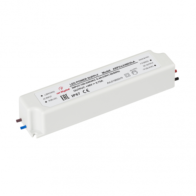 Блок питания ARPV-LV48035-A (48V, 0.8A, 36W), Arlight, 019503(1), изображение 1 Блок питания ARPV-LV48035-A (48V, 0.8A, 36W), Arlight, 019503(1), изображение 1