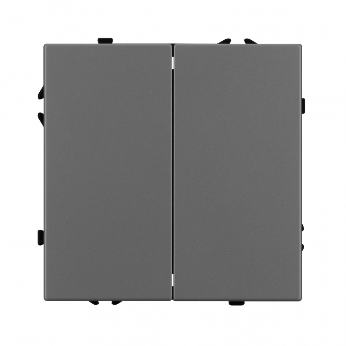 Механизм выключателя двухклавишный непроходной SWT-NOBE-MK02-SFPL-GR (230V, 10A), Arlight, 054254, изображение 2