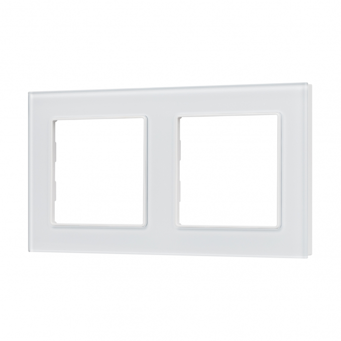 Рамка стеклянная FRM-GLARE-GS-2-WH, Arlight, 043796, изображение 1 Рамка стеклянная FRM-GLARE-GS-2-WH, Arlight, 043796, изображение 1