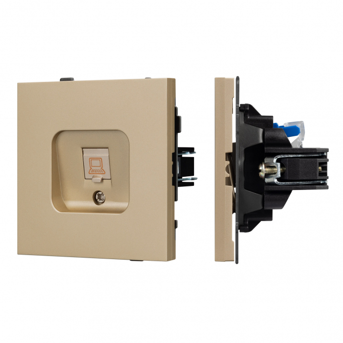 Механизм компьютерной розетки SCT-TENDO-MPC1-SFPL-GD (RJ-45, CAT6), Arlight, 054592, изображение 1 Механизм компьютерной розетки SCT-TENDO-MPC1-SFPL-GD (RJ-45, CAT6), Arlight, 054592, изображение 1