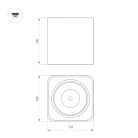 Светильник SP-CUBUS-S100x100-8W Warm3000 (BK, 45 deg, 230V), Arlight, 036052 Светильник SP-CUBUS-S100x100-8W Warm3000 (BK, 45 deg, 230V), Arlight, 036052