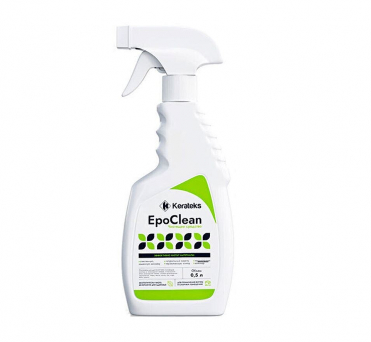 Очиститель от остатков и разводов эпоксидной затирки Kerateks EpoClean, 0.5 л (с распылителем) Очиститель от остатков и разводов эпоксидной затирки Kerateks EpoClean, 0.5 л (с распылителем)