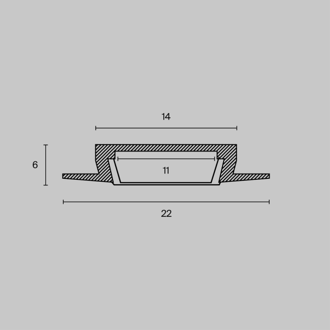 Алюминиевый профиль встраиваемый с фланцем 22x6 (Серебро, 2 м), ALM004S-2M, ALM004S-2M, изображение 5 Алюминиевый профиль встраиваемый с фланцем 22x6 (Серебро, 2 м), ALM004S-2M, ALM004S-2M, изображение 5