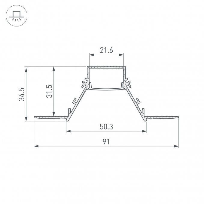 Профиль COMFORT21-V-FANTOM-2000 WHITE, Arlight, 052543, изображение 4 Профиль COMFORT21-V-FANTOM-2000 WHITE, Arlight, 052543, изображение 4