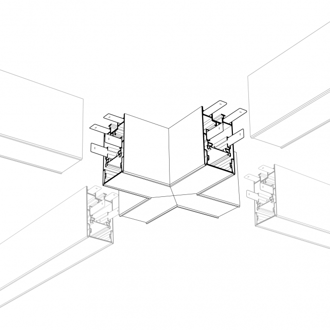 Угол S2-LINE-4067-X90 крестовой, Arlight, 021253, изображение 2 Угол S2-LINE-4067-X90 крестовой, Arlight, 021253, изображение 2