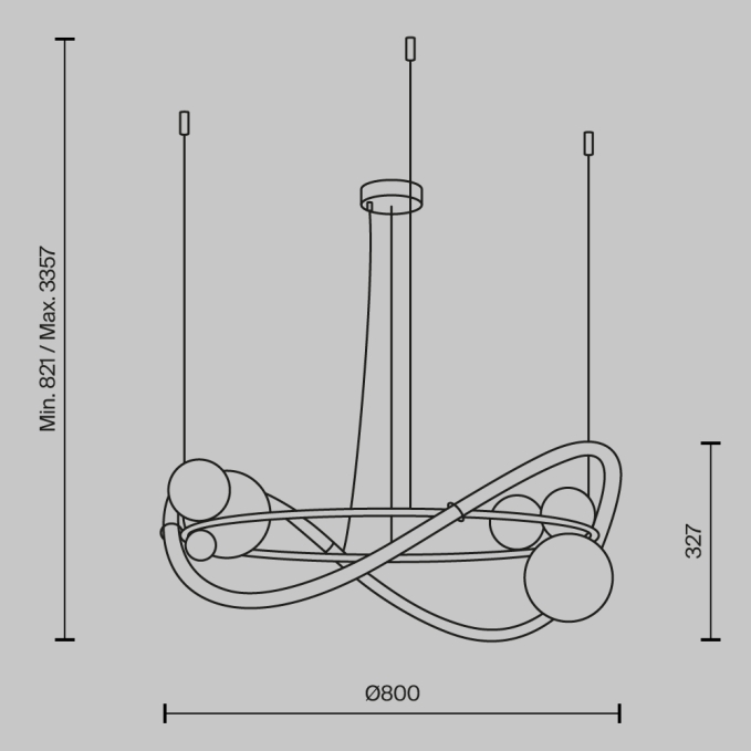 Подвесной светильник Виток / Loop 3000К 14Вт, MOD290PL-L14BS3K, изображение 9 Подвесной светильник Виток / Loop 3000К 14Вт, MOD290PL-L14BS3K, изображение 9