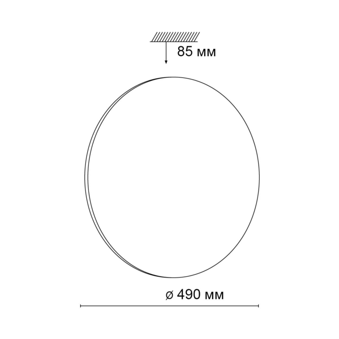 Светильник LED 72Вт 3000-6500К D490 IP43 пульт ДУ LampSmart VAKA TAN SN 167 СОНЕКС 3042/EL, схема товара Светильник LED 72Вт 3000-6500К D490 IP43 пульт ДУ LampSmart VAKA TAN SN 167 СОНЕКС 3042/EL, схема товара